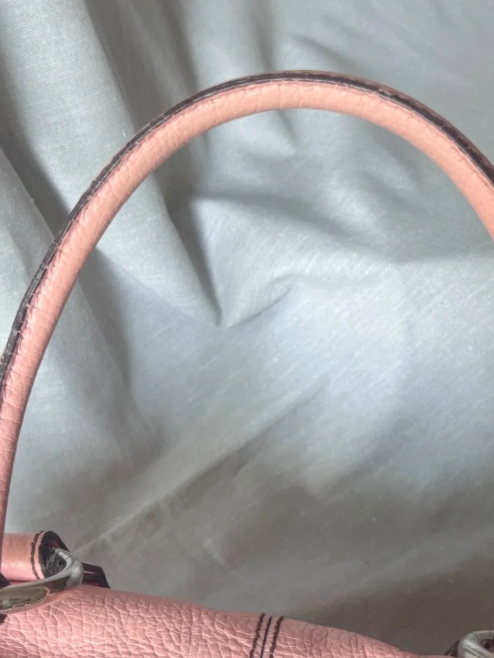 Isabella Fiore Pink Leather Satchel Y2K Chunky Chain Charm Bag 2000s Coquette